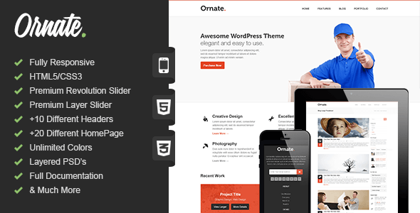 clean html template ornate